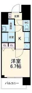 SーRESIDENCE四日市駅前COULEUR(クルール) フリ【6階】の間取り