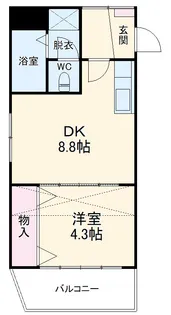 ベルピアデュエット高根公団2−1【0103号室】の間取り
