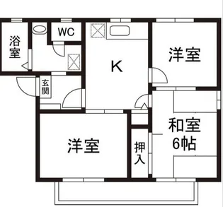 コーポイーストウッドA棟【2階】の間取り