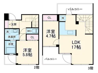 レジデンツァR【C号室】の間取り
