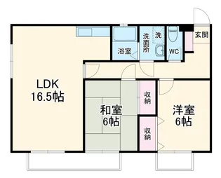 ライペリアD棟【1階】の間取り