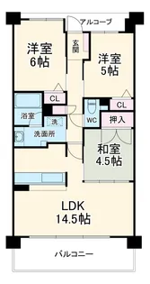 クラシアス上新庄 WEST【2階】の間取り