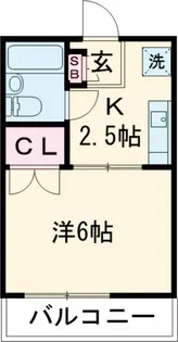 緑が丘ハイツ【106号室】の間取り