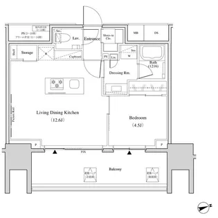 ザ・パークハビオ北千住【9階】の間取り