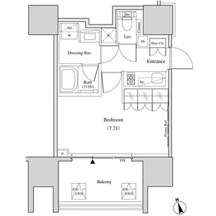 ザ・パークハビオ北千住【14階】の間取り