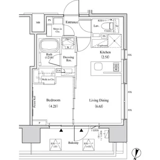 ザ・パークハビオ代々木【3階】の間取り