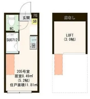 Arca Urbana志茂【2階】の間取り