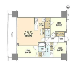 幕張ベイパークミッドスクエアタワー【1105号室】の間取り