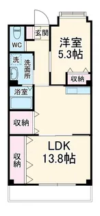 ウインビュ三ツ沢【106号室】の間取り