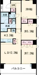ガーデニエール砧レジデンス【1階】の間取り