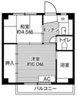 ビレッジハウス長沼2号棟【206号室】の間取り