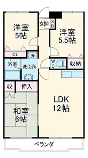 リバティヒルA【2階】の間取り
