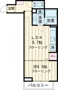 仮)xevo西荻窪【2C号室】の間取り