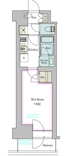 Brillia ist池尻大橋【224号室】の間取り