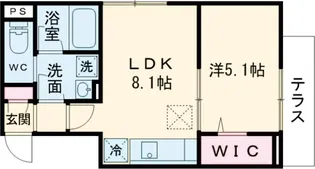 セレスティア北加平【1階】の間取り