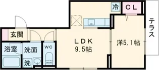 セレスティア北加平【3階】の間取り