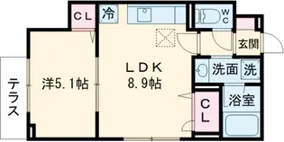 セレスティア北加平【3階】の間取り