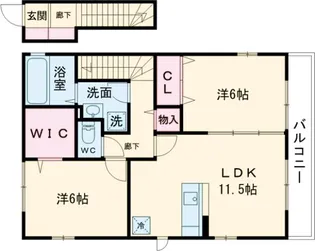 パルル A棟【2階】の間取り