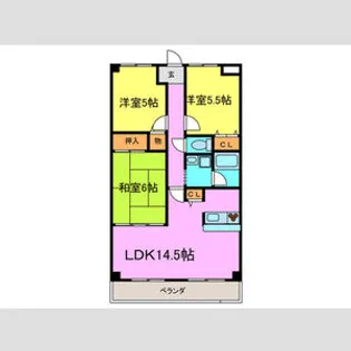 ベレール【303号室】の間取り