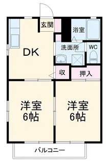 サニーランドC【1階】の間取り