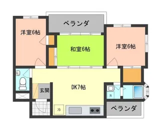 サンライフ大平【403号室】の間取り