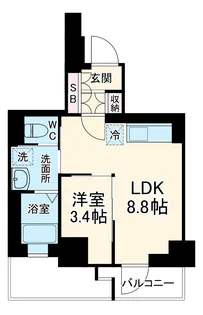 ジオエント四条大宮【5階】の間取り