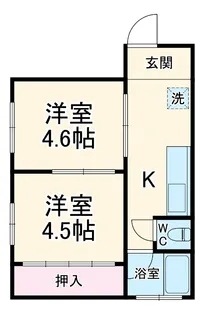 安田マンション【401号室】の間取り