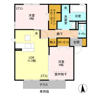 エスペランサ C【101号室】の間取り