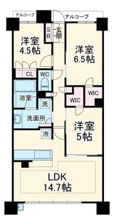 プレサンスグラン名城公園【1階】の間取り