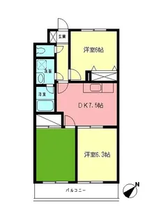 コンフォートソシア【2階】の間取り