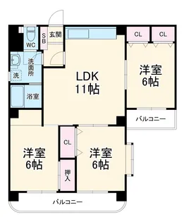 グランド吹上【403号室】の間取り