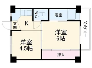 ビレッジハウス長沼3号棟【2階】の間取り