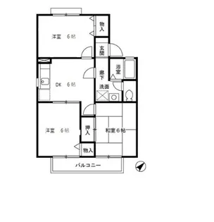エスポワール【02020号室】の間取り