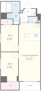 EAU・CLAIR 道灌山【4階】の間取り