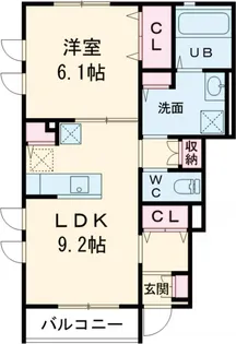サウスサンド【1階】の間取り
