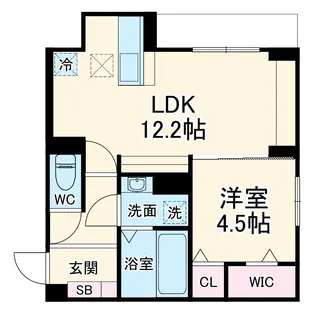 Clashist中宮3丁目【1階】の間取り