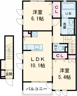 サウスサンド【2階】の間取り