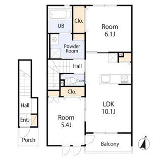 サウスサンド【2階】の間取り