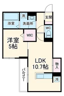 Clashist中宮3丁目【205号室】の間取り