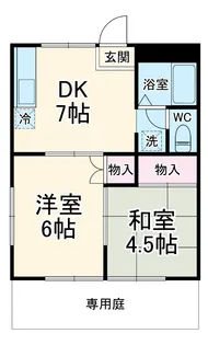 フローリスハイム B【1階】の間取り