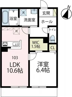 プレシャス北矢名【1階】の間取り