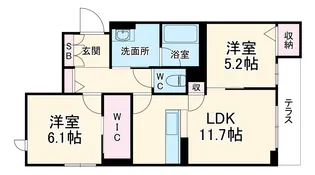 ルピア【202号室】の間取り