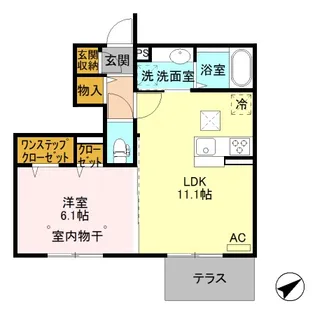 カスタリアIII【1階】の間取り