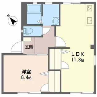 坂の久保ハイツB【101号室】の間取り