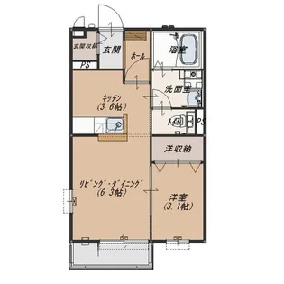 グラン アズール【2階】の間取り