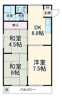 ユーレジデンスサンミラー【5階】の間取り