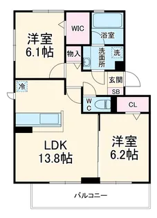 スターブル幸加Ⅱ【202号室】の間取り