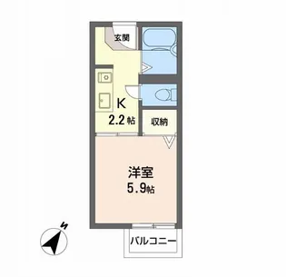 コモード大宮【203号室】の間取り