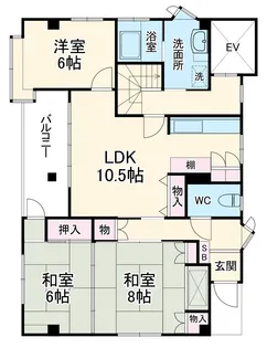 リバーストーン【4階】の間取り