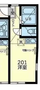 ユナイト中野島レーザーディマルコ【2階】の間取り